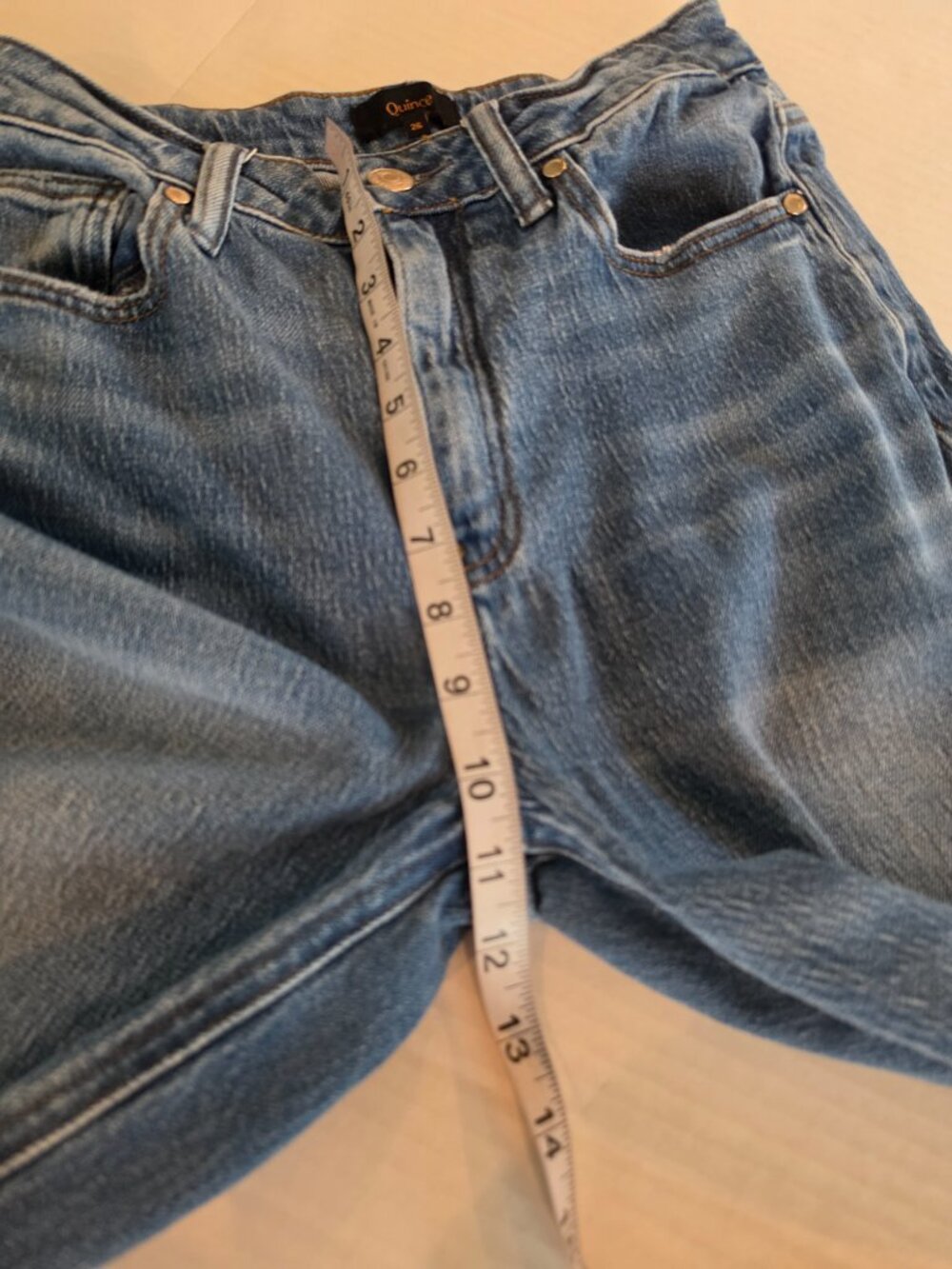 Quince Bella Stretch Barrel Jeans in Atlantic Blue Size 26 - Picture 8 of 11